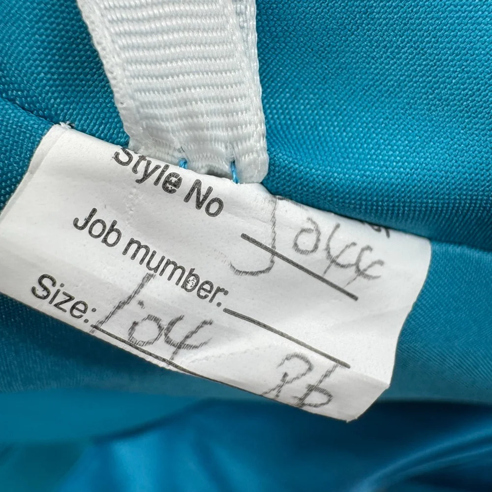 New MllesReve Blue Strapless Satin Prom Dress 16W Ball Gown - Picture 4 of 7